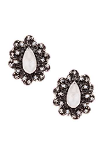 Sangeeta Boochra Silver Plated Diamonds, Stones Nera Earrings Online at Aza Fashions Sangeeta Boochra_Silver Plated Diamonds, Stones Nera Earrings _Online_at_Aza_Fashions