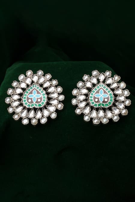 Sangeeta Boochra Corelia Oval Shaped Earrings 