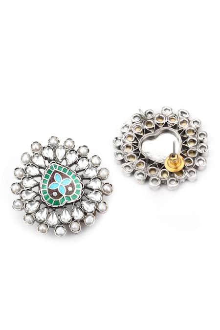 Sangeeta Boochra Corelia Oval Shaped Earrings 