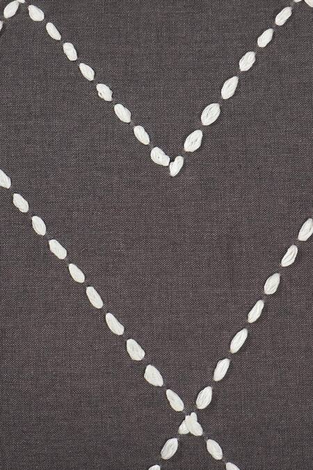 Shop Ode & Cloe Grey Cotton Thread Embroidered Cushion Cover Set Online at Aza Fashions Shop_Ode & Cloe_Grey Cotton Thread Embroidered Cushion Cover Set_Online_at_Aza_Fashions