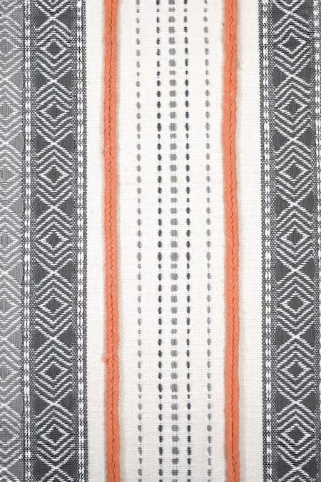 Buy Ode & Cloe Grey Cotton Embroidery Diamond And Tassel 5 Pcs Cushion Covers Online at Aza Fashions Buy_Ode & Cloe_Grey Cotton Embroidery Diamond And Tassel 5 Pcs Cushion Covers_Online_at_Aza_Fashions