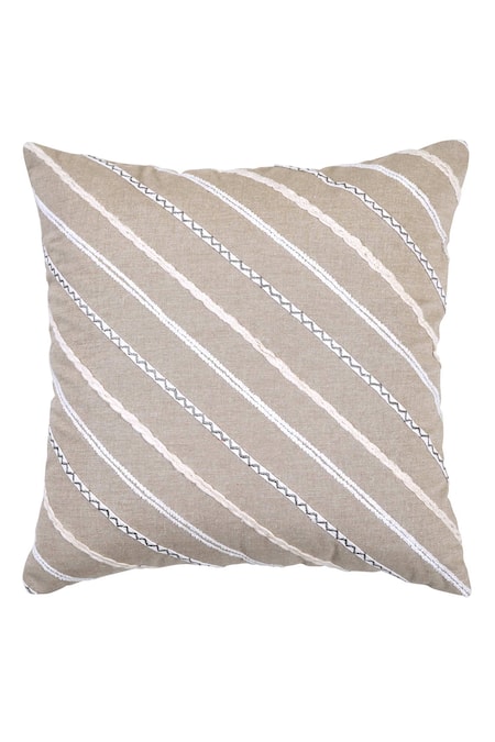 Shop Ode & Cloe Off White Cotton Embroidered, Shaneel Thread, And Floral 3 Pcs Cushion Covers Online at Aza Fashions Shop_Ode & Cloe_Off White Cotton Embroidered, Shaneel Thread, And Floral 3 Pcs Cushion Covers_Online_at_Aza_Fashions