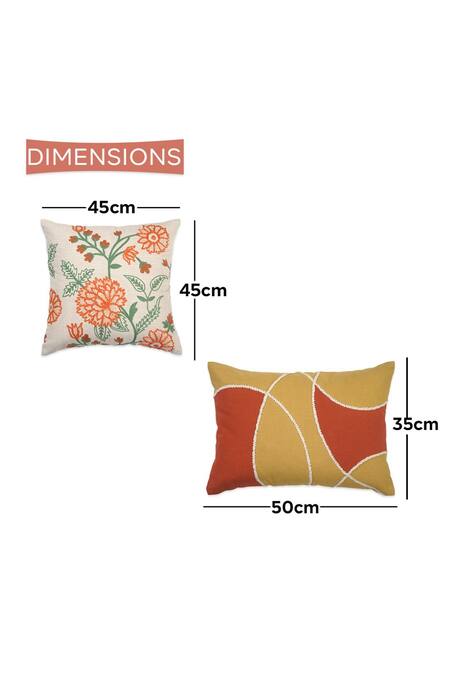 Ode & Cloe Beige Cotton Chikankari, Aari, Shaneel Dori Work 5 Pcs Cushion Covers Online at Aza Fashions Ode & Cloe_Beige Cotton Chikankari, Aari, Shaneel Dori Work 5 Pcs Cushion Covers_Online_at_Aza_Fashions