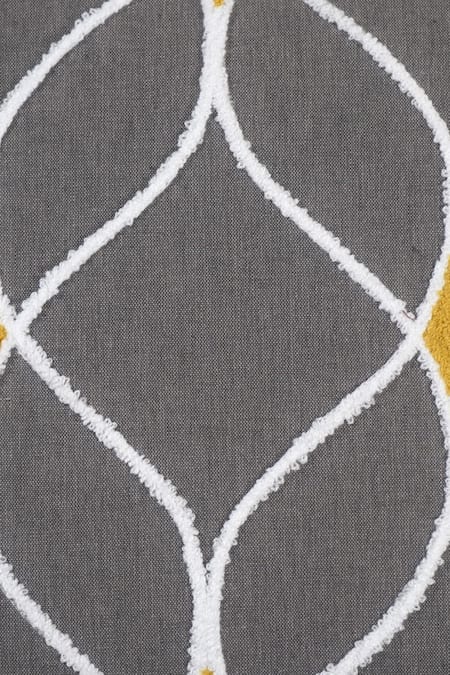 Ode & Cloe Grey Cotton Acrylic Thread, Sequin And Cut Dana Embroidered Cushion Cover Set Online at Aza Fashions Ode & Cloe_Grey Cotton Acrylic Thread, Sequin And Cut Dana Embroidered Cushion Cover Set_Online_at_Aza_Fashions
