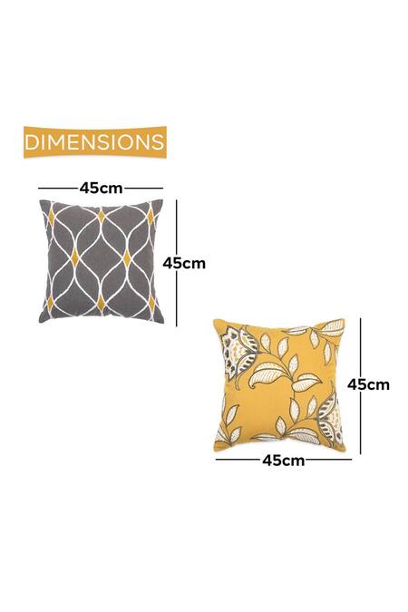 Ode & Cloe_Grey Cotton Acrylic Thread Embroidered Work Cushion Cover Set_Online_at_Aza_Fashions