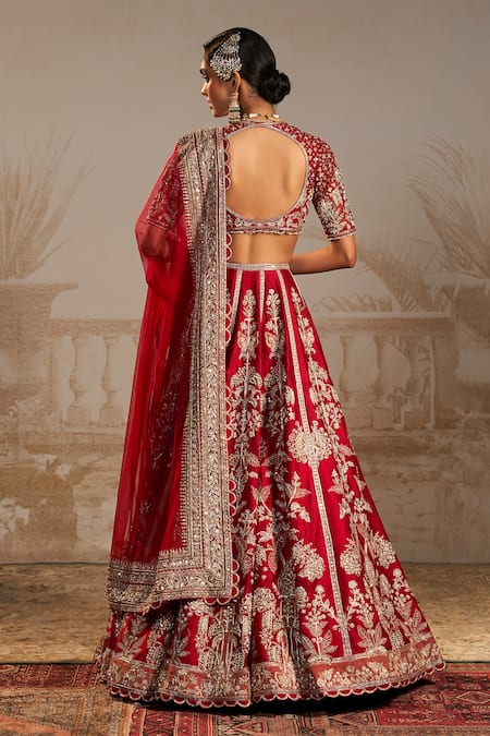 Ridhi Mehra Shanno Zardozi Embroidered Persian Floral Bridal Lehenga Set 