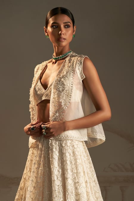 Ridhi Mehra Moti Embellished Lehenga Set 