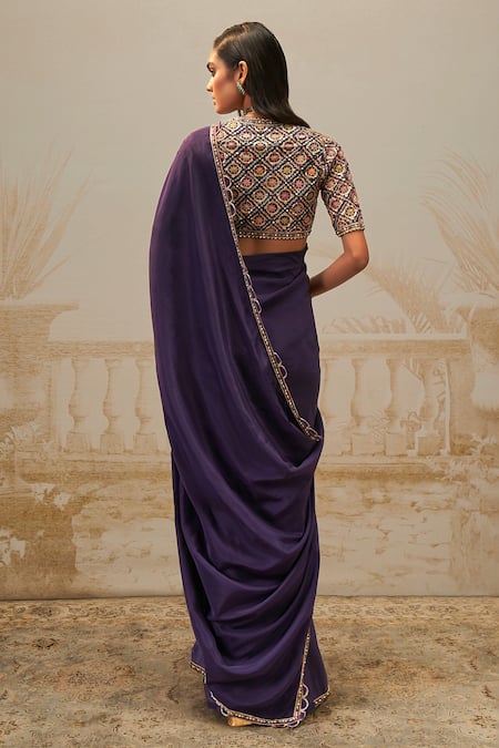 Ridhi Mehra Rangrez Border Embroidered Saree With Blouse 