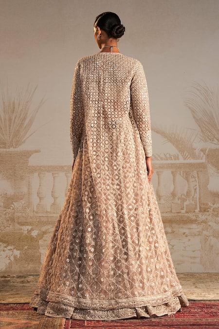 Ridhi Mehra Gallaan Sequin Embroidered Bridal Jacket Lehenga Set 