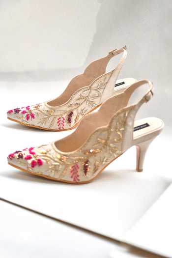 Shradha Hedau Footwear Couture Alora Floral Embroidered Heels 