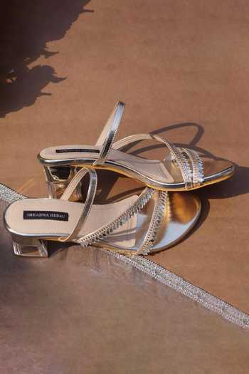 Shradha Hedau Footwear Couture Bonnie Mirrorwork Strap Heels 