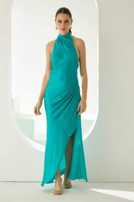 Wear JaJa Side Slit Draped Dress 