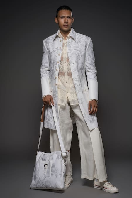 Shop Balance By Rohit Bal White Silk Embroidery Floral Blossom Print Jacket at Aza Fashions Shop_Balance By Rohit Bal_White Silk Embroidery Floral Blossom Print Jacket _at_Aza_Fashions