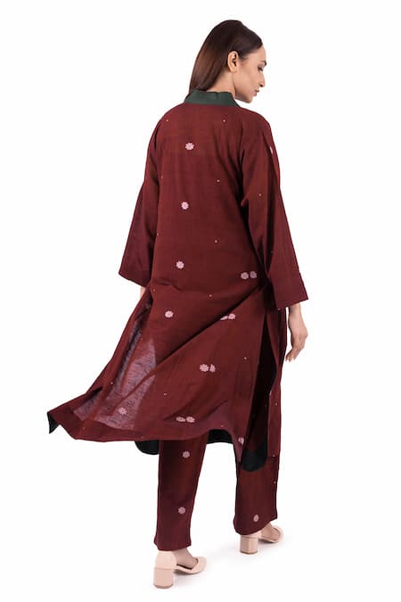 Khat Floral Woven Kurta & Pant Co-ord Set 