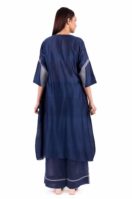 Khat Pantone Thread Embroidered Anarkali Set 