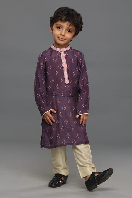 Para Abstract Print Kurta Set 