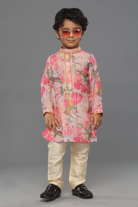 Para Psychedelic Print Kurta Set 