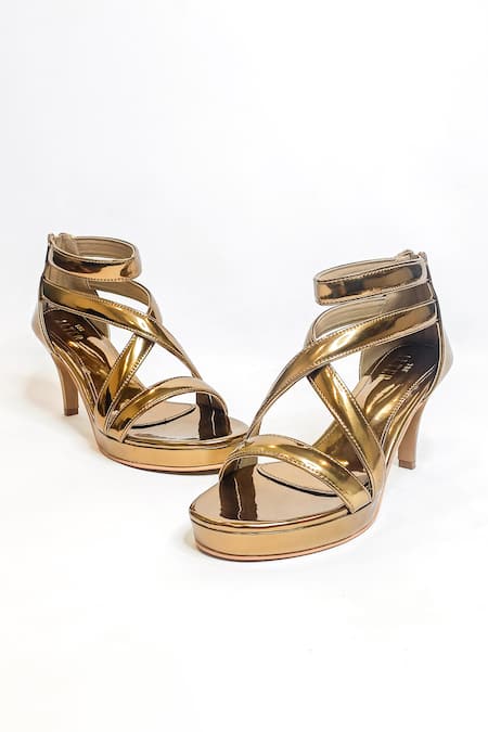 The Alter_Gold Deborah Gladiator Heels _at_Aza_Fashions