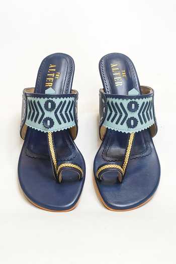 Buy_The Alter_Blue Amirah Kohla Stilettos _Online_at_Aza_Fashions
