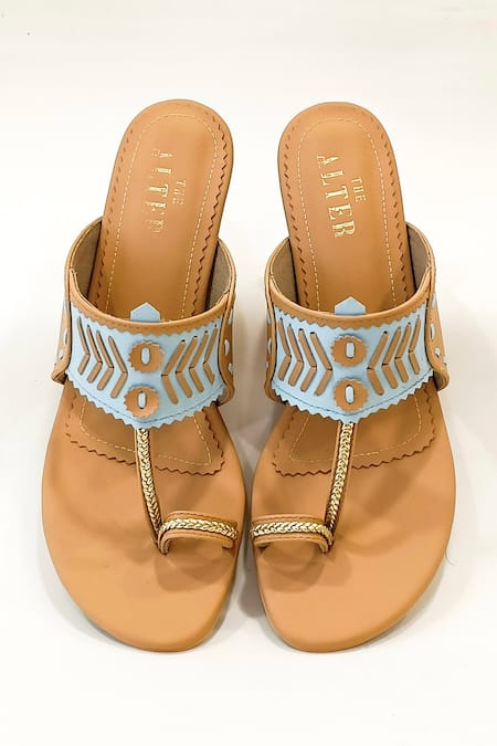 Buy_The Alter_Beige Amirah Two Tone Kohla Stilettos _Online_at_Aza_Fashions