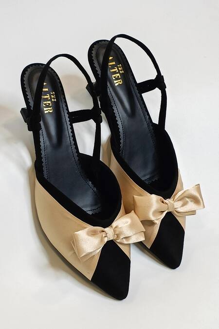 The Alter_Black Bows Detailed Stilettos _Online_at_Aza_Fashions
