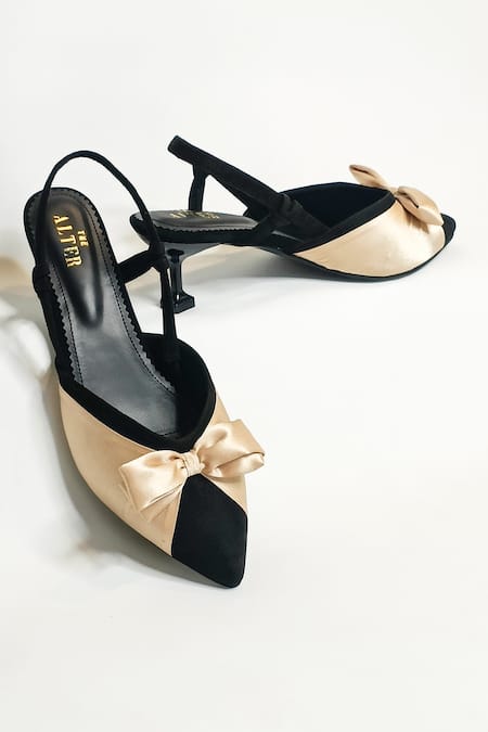The Alter_Black Bows Detailed Stilettos _at_Aza_Fashions