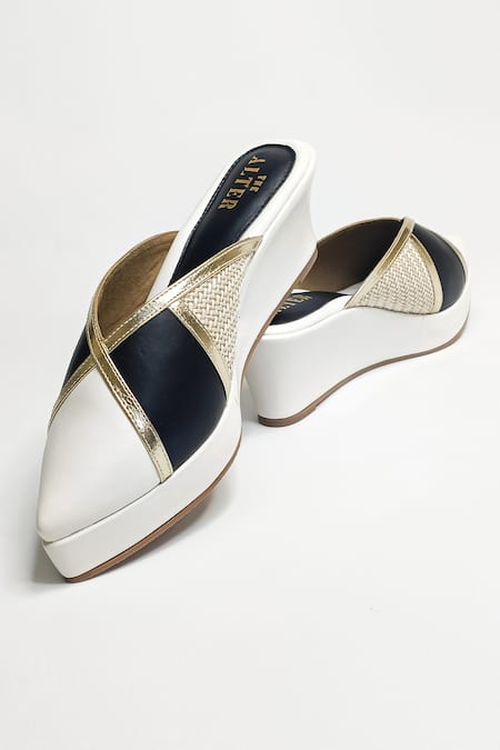 Shop The Alter White Madison Mule Wedges Online at Aza Fashions Shop_The Alter_White Madison Mule Wedges _Online_at_Aza_Fashions