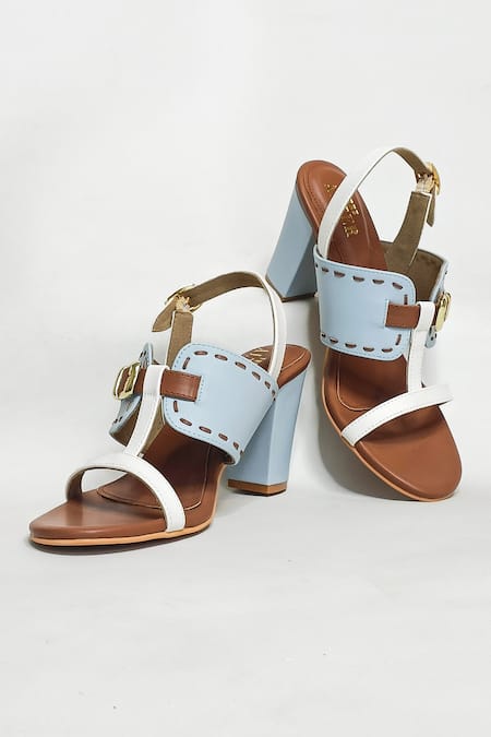 The Alter Taylor Buckle Embellished Slingback Block Heels 