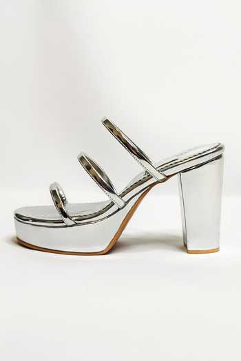 The Alter_Silver Diva Strappy Block Heels _Online_at_Aza_Fashions