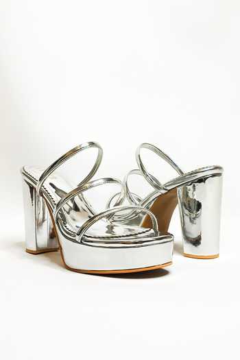 The Alter_Silver Diva Strappy Block Heels _at_Aza_Fashions