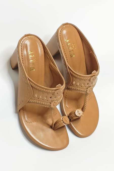 The Alter Aisha Cutwork Kolhapuri Block Heels 