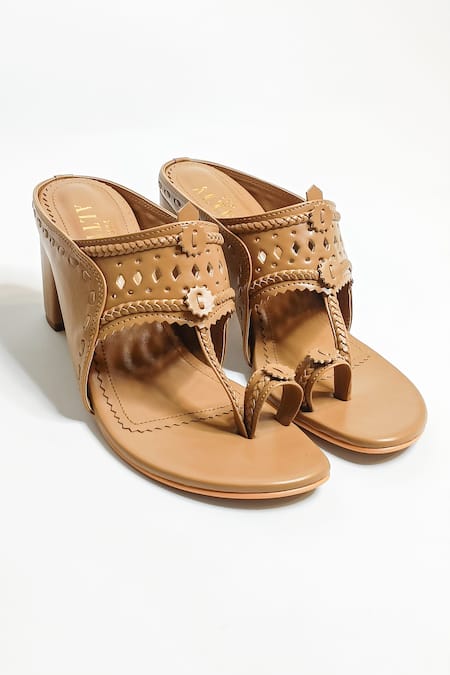 The Alter Aisha Cutwork Kolhapuri Block Heels 