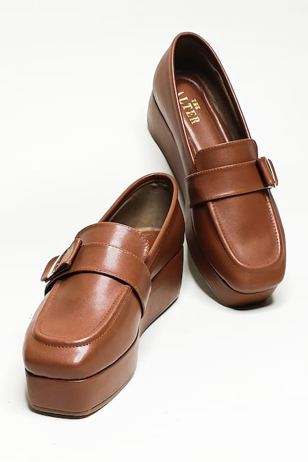 The Alter Brown Tessa Platform Loafers 