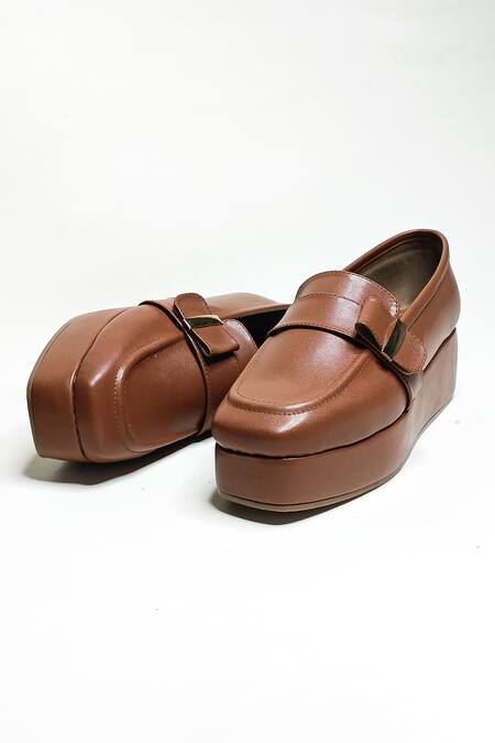 The Alter Brown Tessa Platform Loafers Online at Aza Fashions The Alter_Brown Tessa Platform Loafers _Online_at_Aza_Fashions