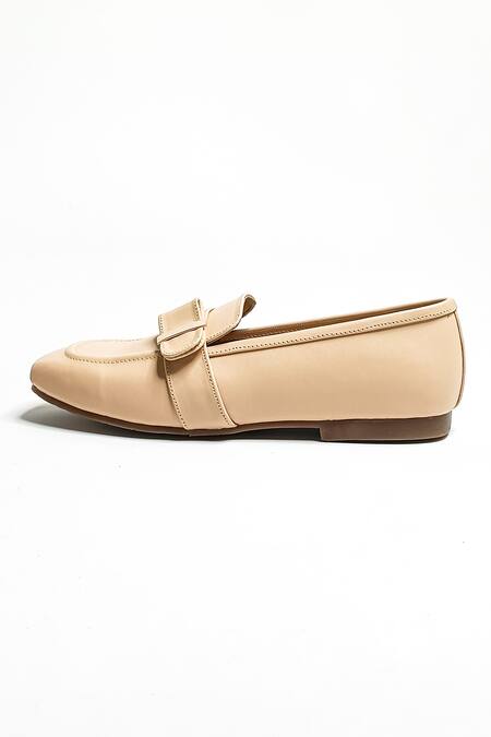 The Alter_Beige Tessa Buckle Loafers _at_Aza_Fashions