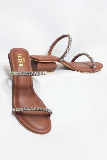 The Alter Mysha Rhinestone Embellished Block Heels 
