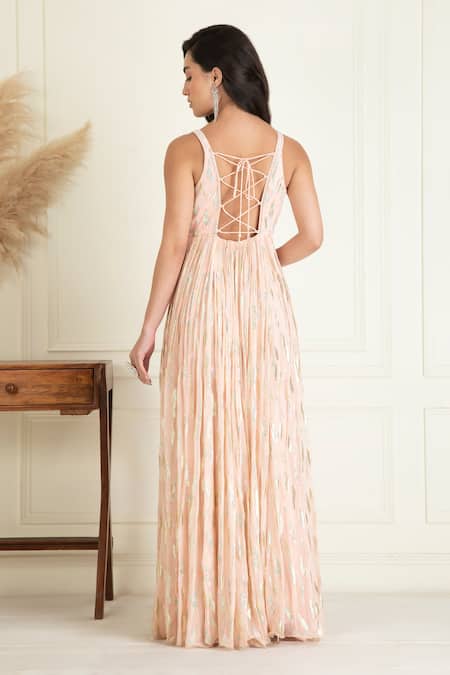 Priyanka Jain Sequin Embroidered Anarkali Set 