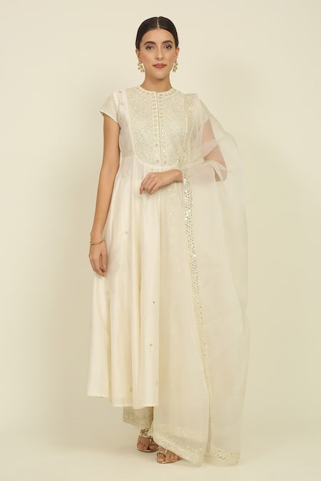 Priyanka Jain Dori Work Anarkali Palazzo Set 