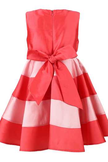 A Little Fable Hibiscus Color Blocked Dress 