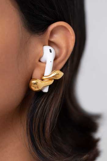 Buy Misho Gold Plated Pebble Pod Earrings at Aza Fashions Buy_Misho_Gold Plated Pebble Pod Earrings_at_Aza_Fashions