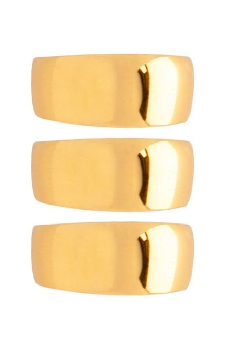 Shop Misho Gold Plated Sunday Snug Solid Ear Cuffs - Set Of 6 at Aza Fashions Shop_Misho_Gold Plated Sunday Snug Solid Ear Cuffs - Set Of 6_at_Aza_Fashions