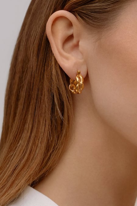 Misho Link Huggy Hoop Earrings 