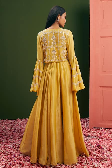 Vasavi Shah Strappy Anarkali & Embroidered Jacket Set 