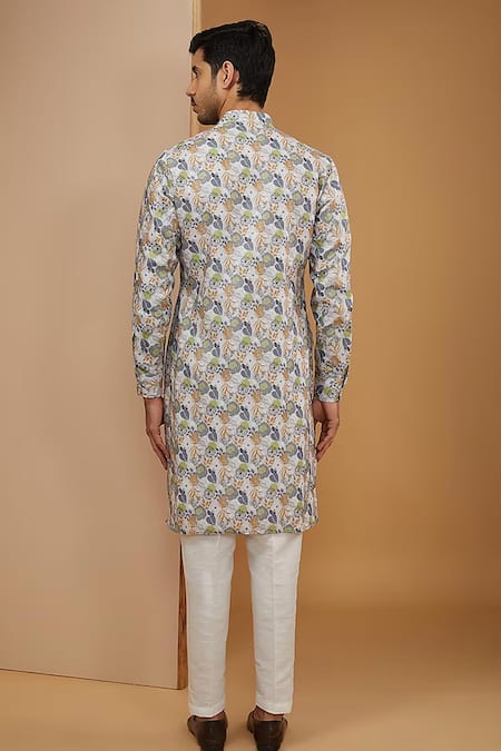 Rng Safawala Botanical Print Kurta Set 
