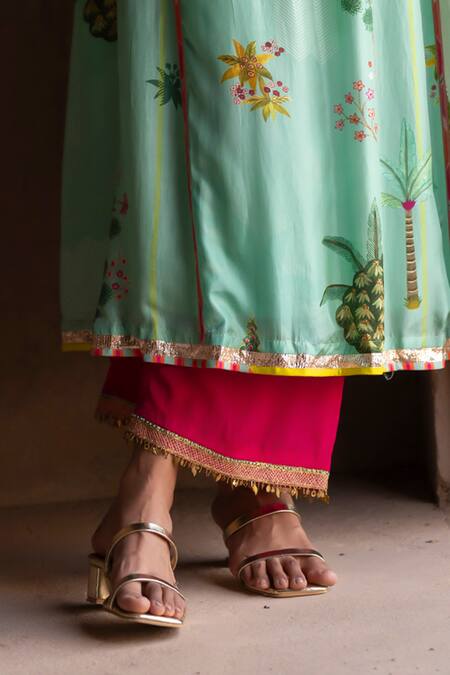 Buy Rajiramniq Blue Silk Printed Floral Round Nadira Botanical Anarkali Palazzo Set Online at Aza Fashions Buy_Rajiramniq_Blue Silk Printed Floral Round Nadira Botanical Anarkali Palazzo Set _Online_at_Aza_Fashions