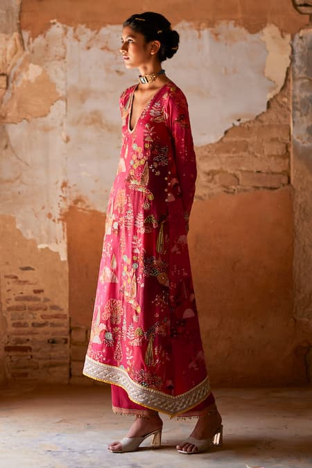 Rajiramniq Nadira Printed Kurta & Palazzo Set 