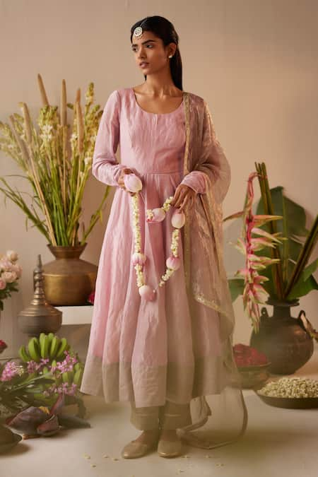 Shorshe Clothing Kriti Tissue Anarkali & Pant Set 