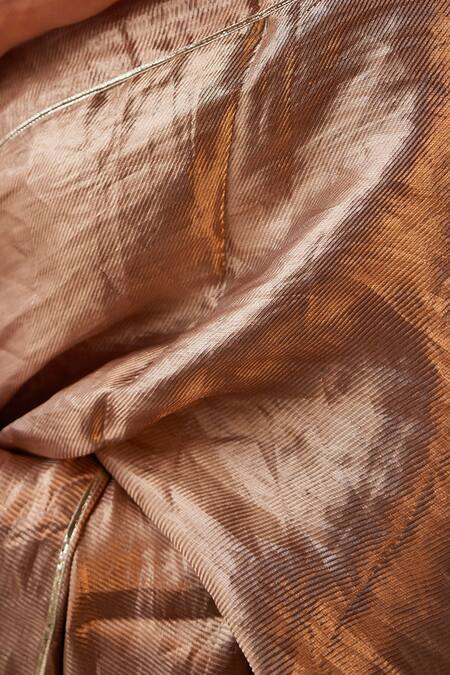 Shop Shorshe Clothing Pink Tissue, Brocade Woven Textured Saree Online at Aza Fashions Shop_Shorshe Clothing_Pink Tissue, Brocade Woven Textured Saree _Online_at_Aza_Fashions