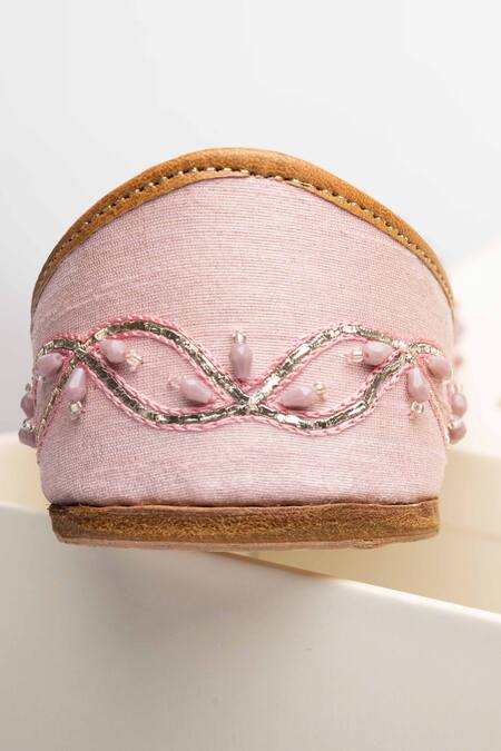 Buy The Golden Wasp Purple Briolette Mystery Embellished Juttis Buy_The Golden Wasp_Purple Briolette Mystery Embellished Juttis