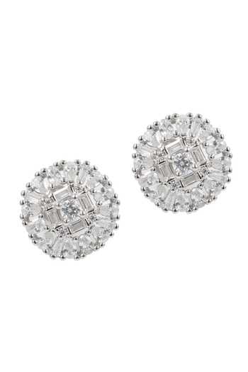 Sangeeta Boochra_Silver Plated Crystals Glimmering Galaxy Embellished Earrings _Online_at_Aza_Fashions